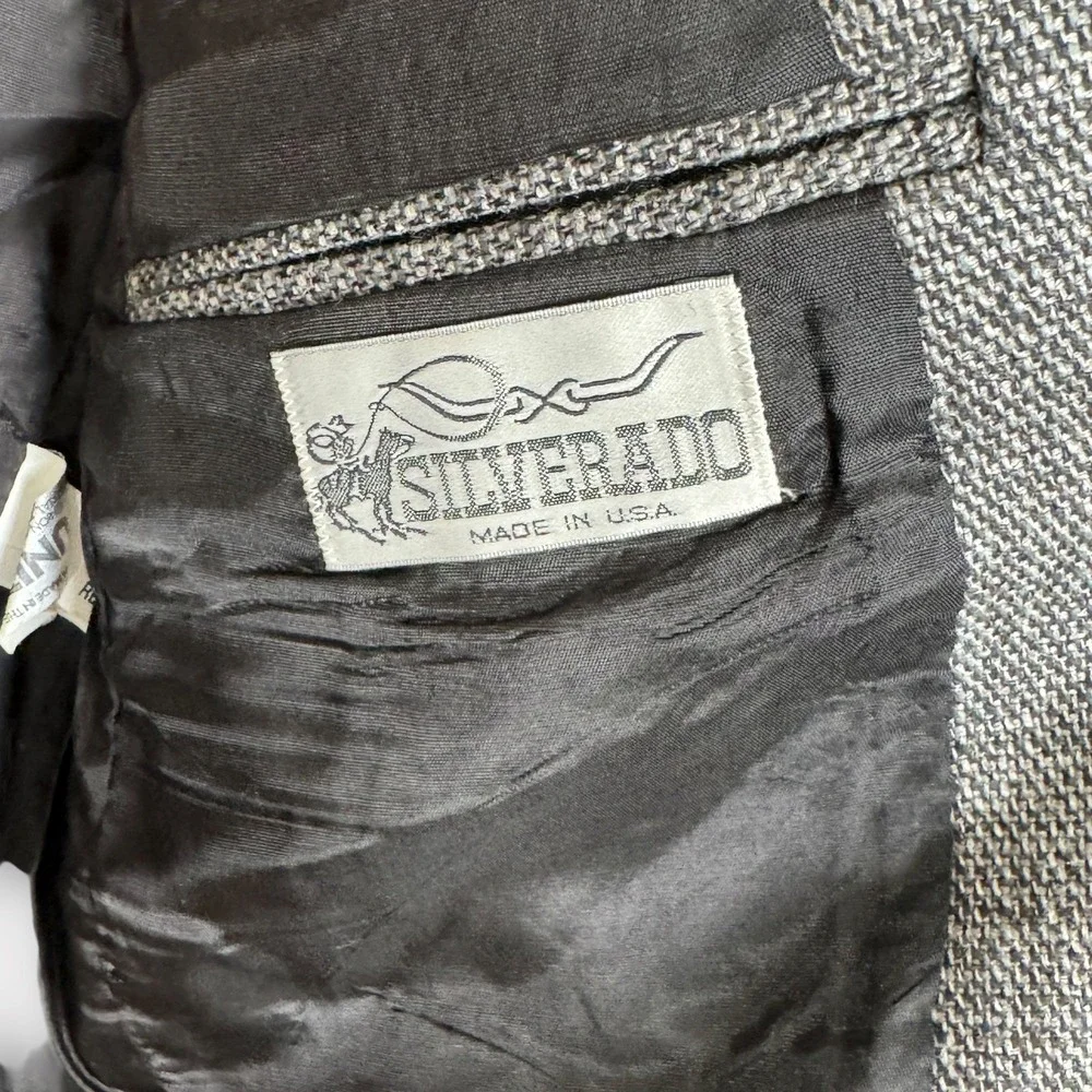 Silverado Mens Yoked‎ Western Blazer 38R Elbow Patches Union Made USA Vintage